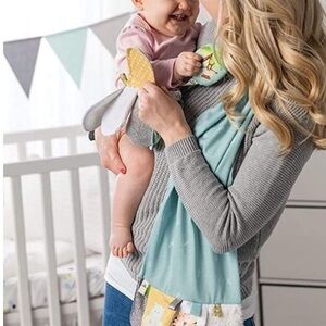 Mommy + Me Activity Scarf blue jungle theme baby unisex toy